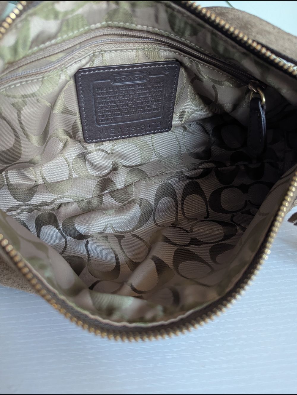 vintage Coach Hamptons Demi Suede Baguette Bag - Picture 11 of 13